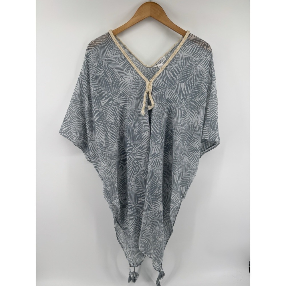 Pool to Party by Subtle Luxury Caftan Women's O/S Swim Cover Up Top Sheer Beach